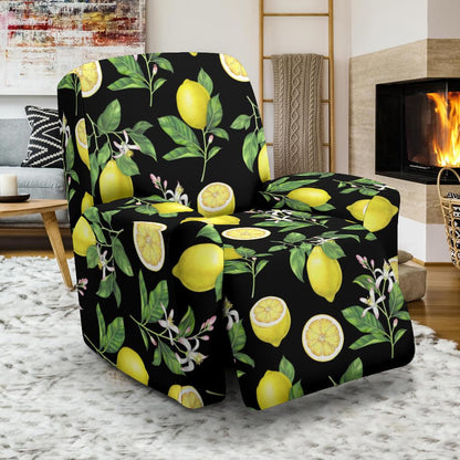 Lemon Pattern Print Design LM02 Recliner Slipcover-JORJUNE.COM