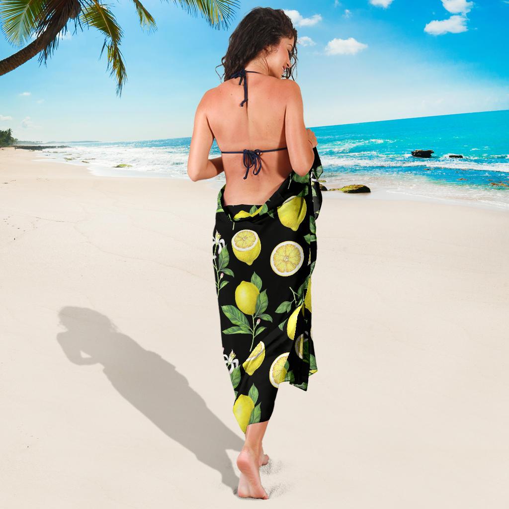 Lemon Pattern Print Design LM02 Sarong Pareo Wrap-JORJUNE.COM