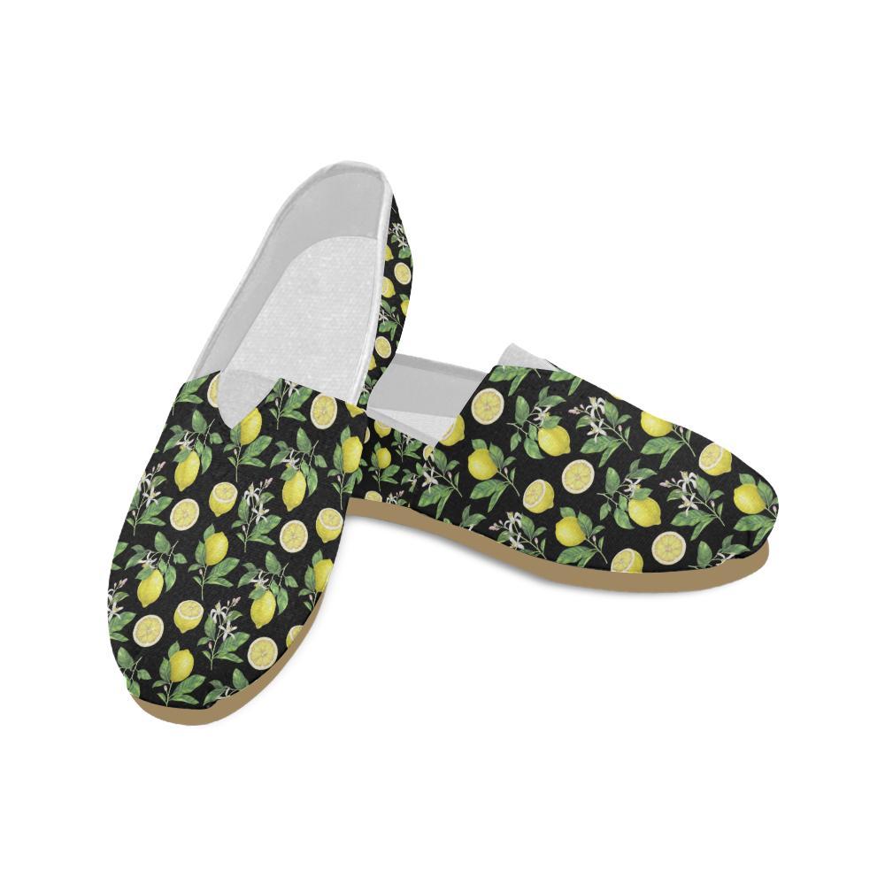 Lemon Pattern Print Design LM02 Women Casual Shoes-JorJune.com