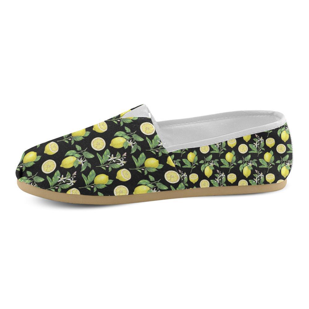 Lemon Pattern Print Design LM02 Women Casual Shoes-JorJune.com