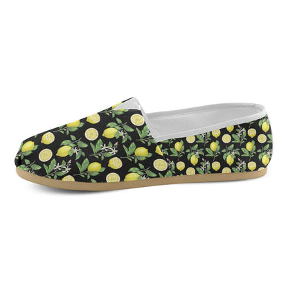 Lemon Pattern Print Design LM02 Women Casual Shoes-JorJune.com