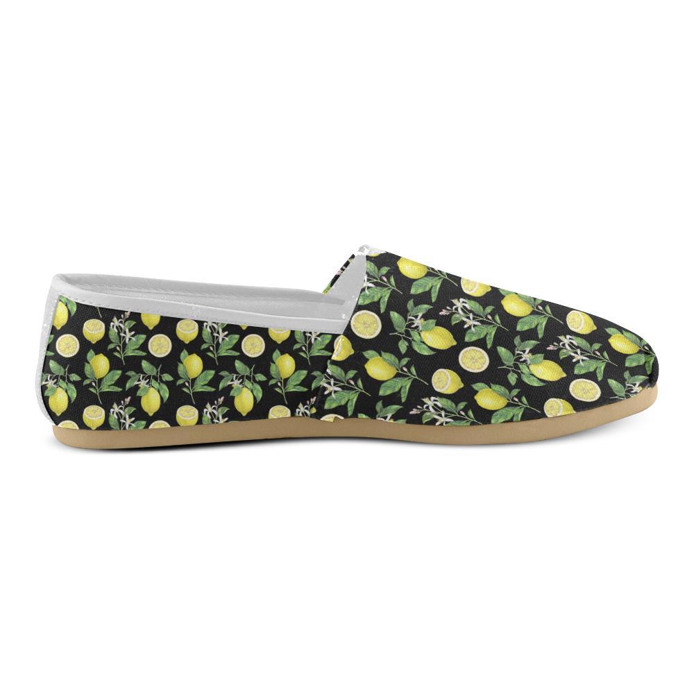 Lemon Pattern Print Design LM02 Women Casual Shoes-JorJune.com