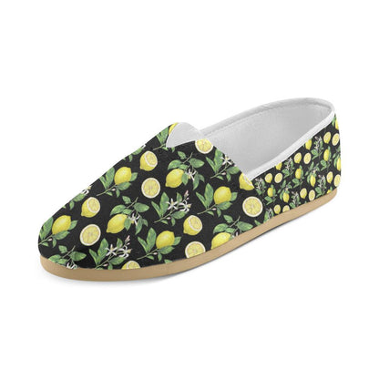 Lemon Pattern Print Design LM02 Women Casual Shoes-JorJune.com