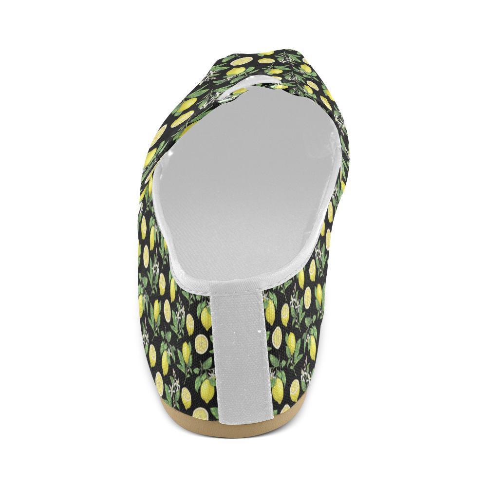 Lemon Pattern Print Design LM02 Women Casual Shoes-JorJune.com