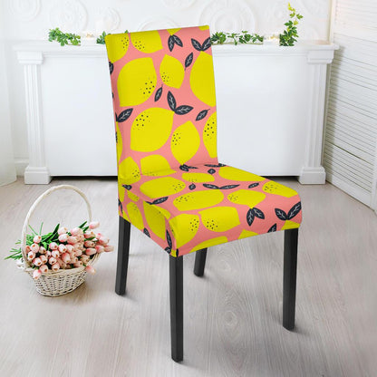 Lemon Pattern Print Design LM03 Dining Chair Slipcover-JORJUNE.COM