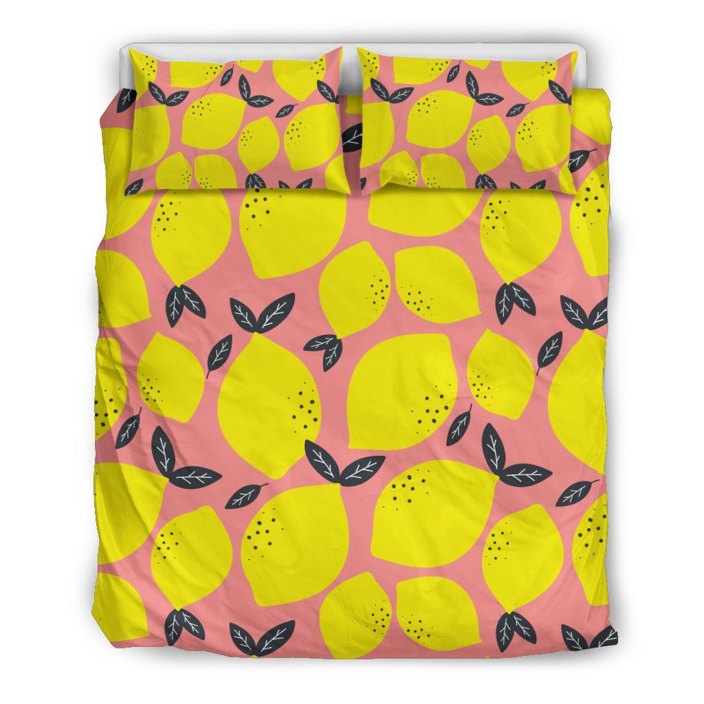 Lemon Pattern Print Design LM03 Duvet Cover Bedding Set-JORJUNE.COM