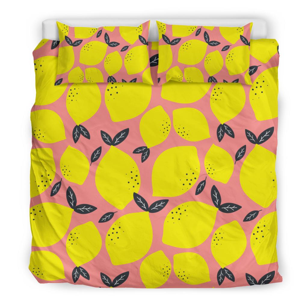 Lemon Pattern Print Design LM03 Duvet Cover Bedding Set-JORJUNE.COM