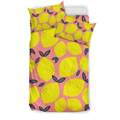 Lemon Pattern Print Design LM03 Duvet Cover Bedding Set-JORJUNE.COM
