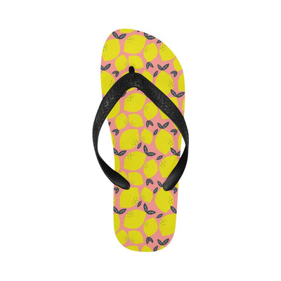 Lemon Pattern Print Design LM03 Flip Flops-JorJune