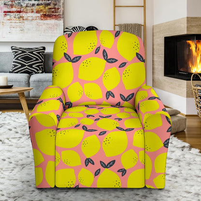 Lemon Pattern Print Design LM03 Recliner Slipcover-JORJUNE.COM