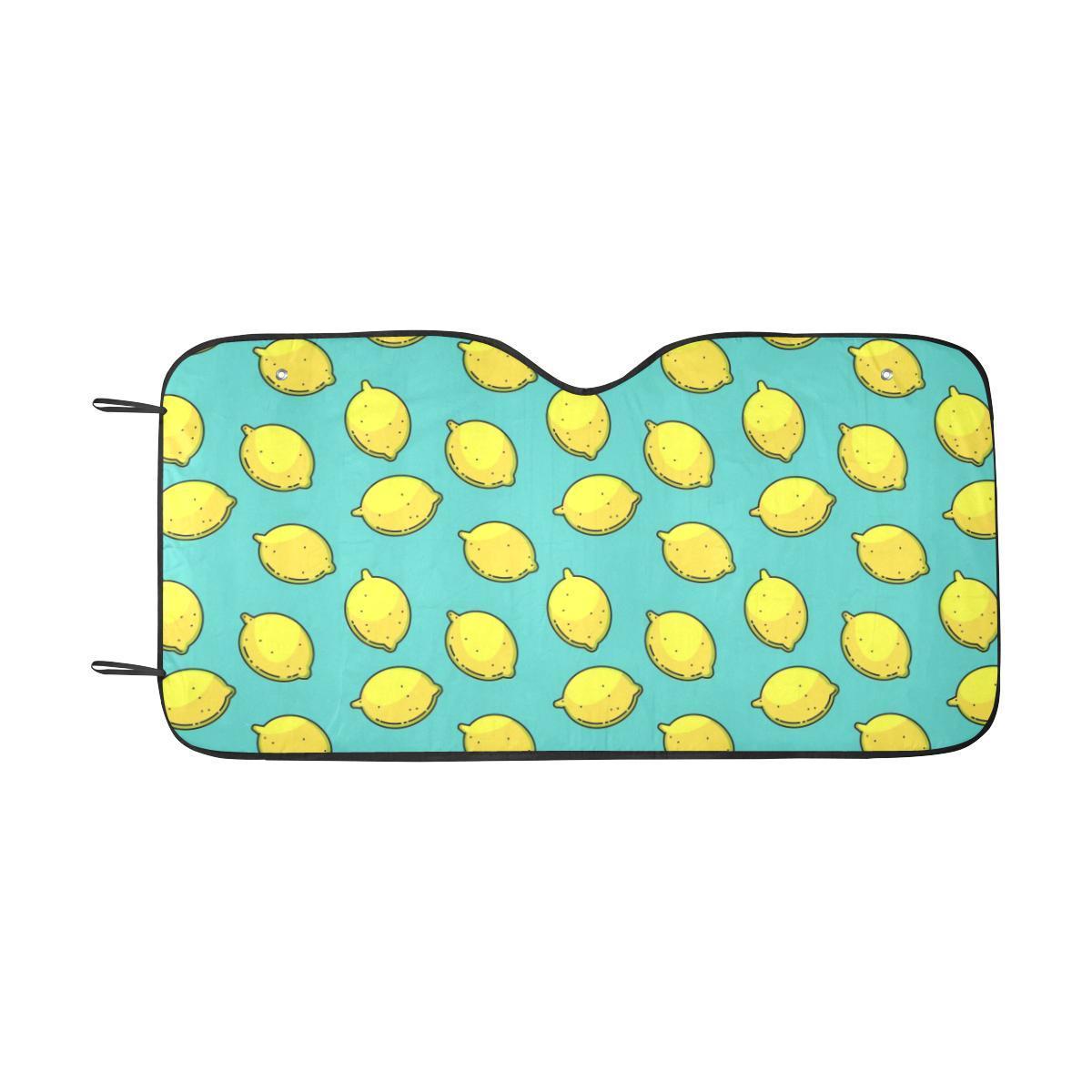 Lemon Pattern Print Design LM04 Car Sun Shade-JorJune