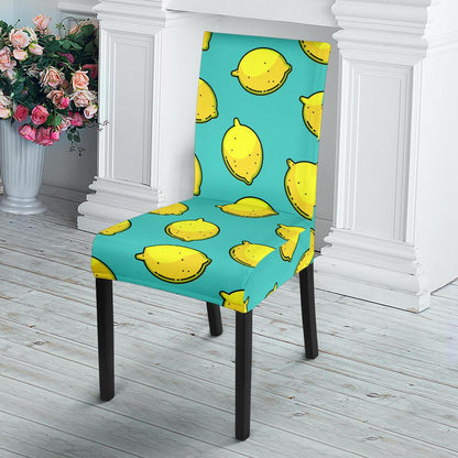 Lemon Pattern Print Design LM04 Dining Chair Slipcover-JORJUNE.COM