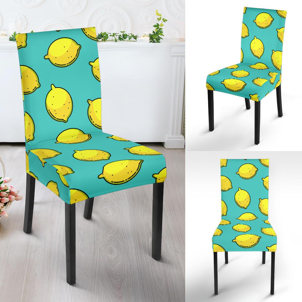 Lemon Pattern Print Design LM04 Dining Chair Slipcover-JORJUNE.COM