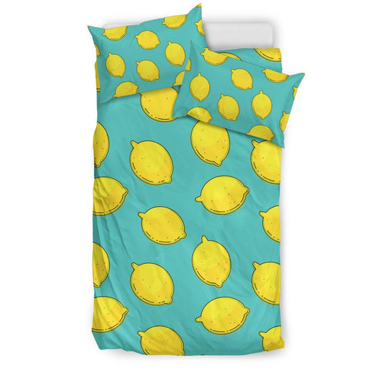 Lemon Pattern Print Design LM04 Duvet Cover Bedding Set-JORJUNE.COM