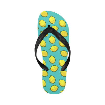 Lemon Pattern Print Design LM04 Flip Flops-JorJune