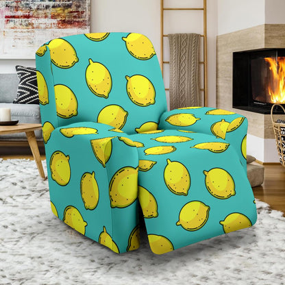 Lemon Pattern Print Design LM04 Recliner Slipcover-JORJUNE.COM