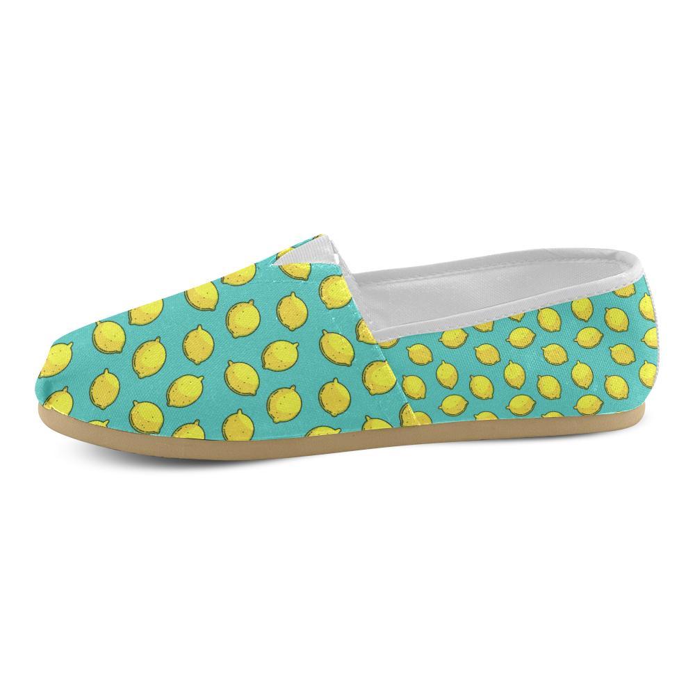 Lemon Pattern Print Design LM04 Women Casual Shoes-JorJune.com