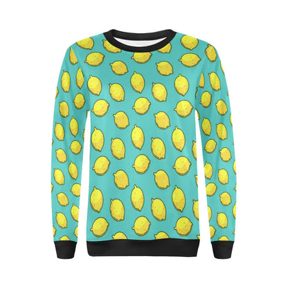 Lemon Pattern Print Design LM04 Women Long Sleeve Sweatshirt-JorJune