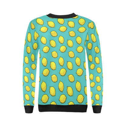Lemon Pattern Print Design LM04 Women Long Sleeve Sweatshirt-JorJune