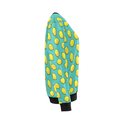 Lemon Pattern Print Design LM04 Women Long Sleeve Sweatshirt-JorJune