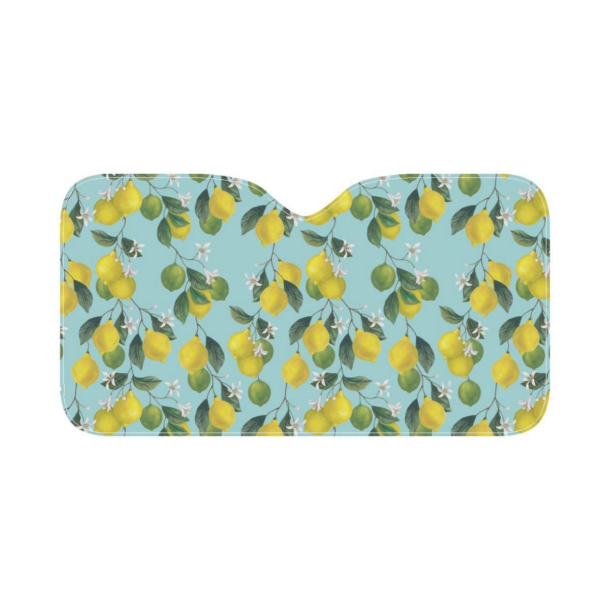 Lemon Pattern Print Design LM05 Car Sun Shade-JorJune