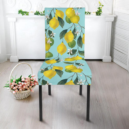 Lemon Pattern Print Design LM05 Dining Chair Slipcover-JORJUNE.COM