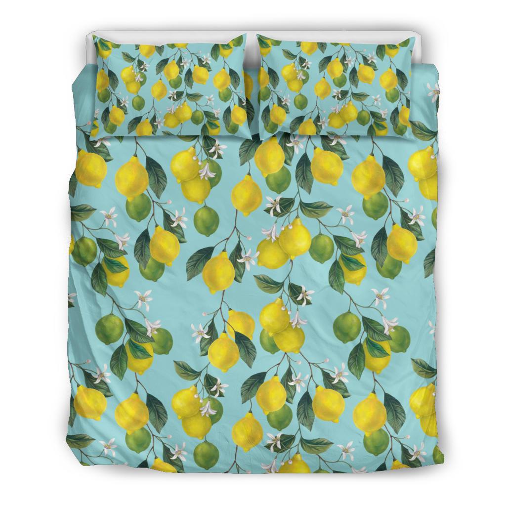 Lemon Pattern Print Design LM05 Duvet Cover Bedding Set-JORJUNE.COM