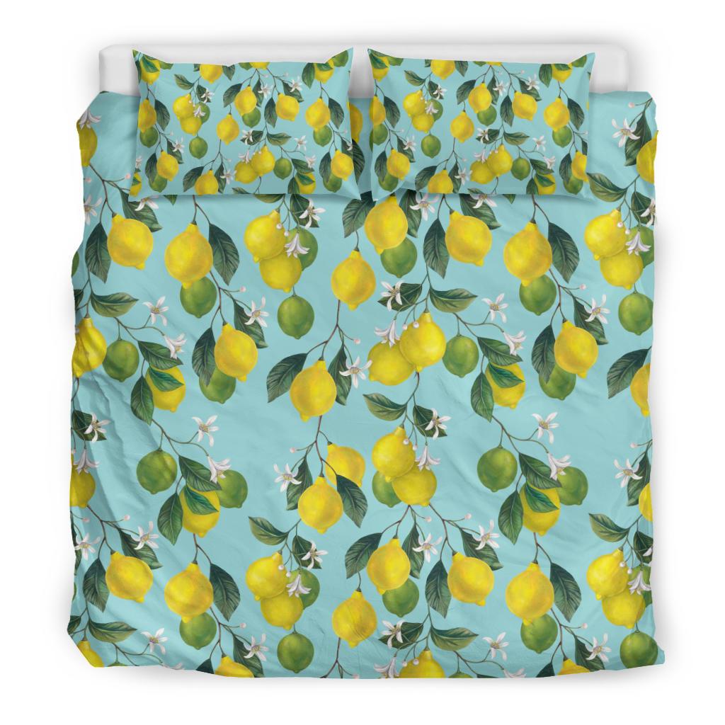 Lemon Pattern Print Design LM05 Duvet Cover Bedding Set-JORJUNE.COM