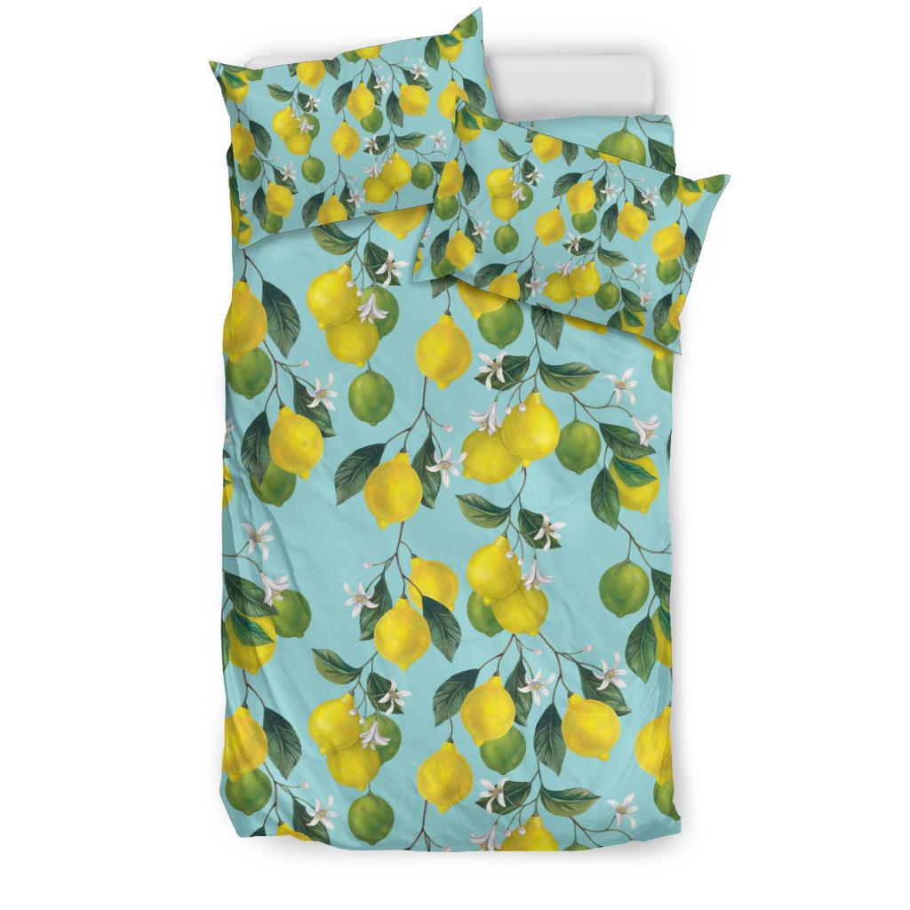 Lemon Pattern Print Design LM05 Duvet Cover Bedding Set-JORJUNE.COM