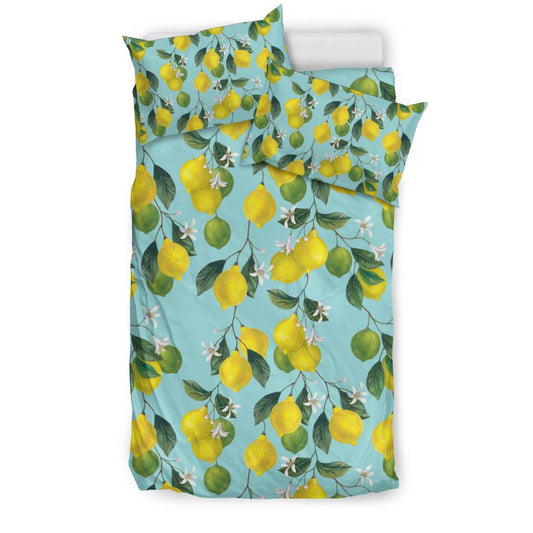 Lemon Pattern Print Design LM05 Duvet Cover Bedding Set-JORJUNE.COM