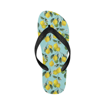 Lemon Pattern Print Design LM05 Flip Flops-JorJune