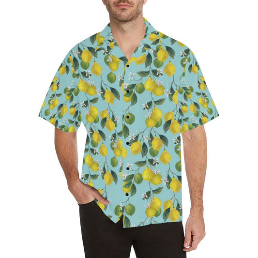 Lemon Pattern Print Design LM05 Men Hawaiian Shirt-JorJune