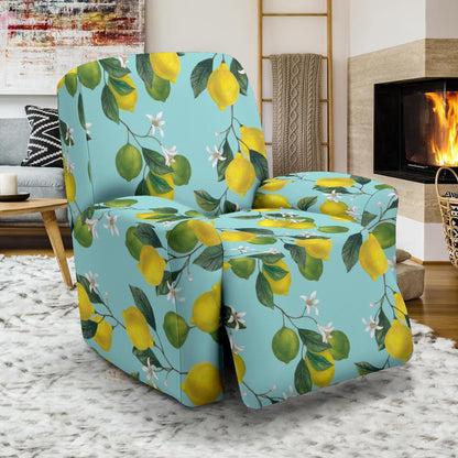 Lemon Pattern Print Design LM05 Recliner Slipcover-JORJUNE.COM