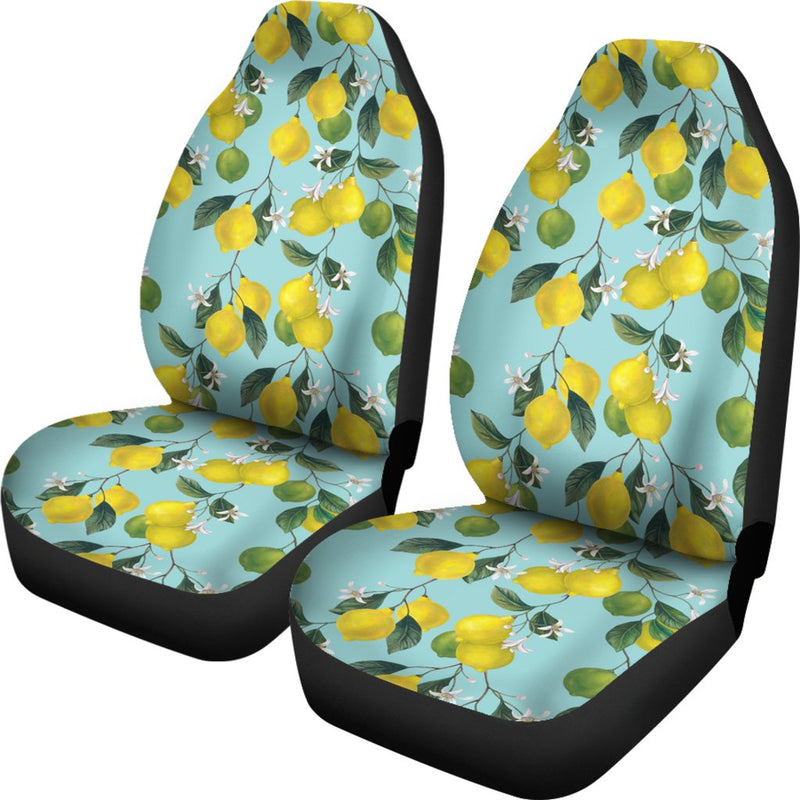 Lemon Pattern Print Design LM05 Universal Fit Car Seat Covers-JorJune