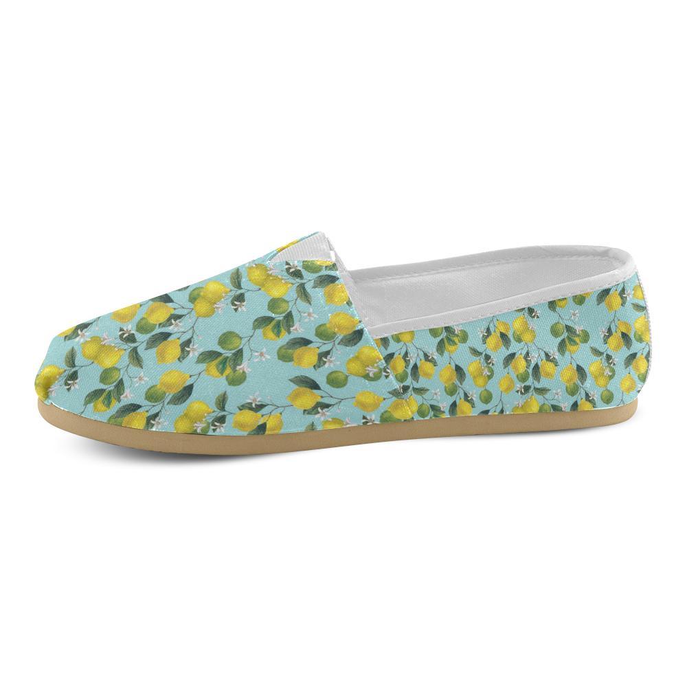 Lemon Pattern Print Design LM05 Women Casual Shoes-JorJune.com