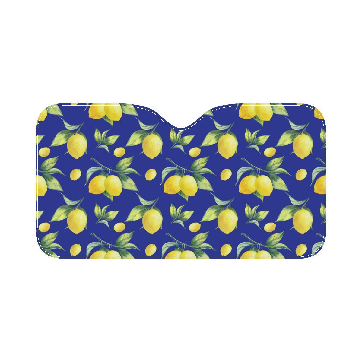 Lemon Pattern Print Design LM06 Car Sun Shade-JorJune