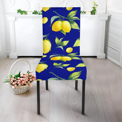 Lemon Pattern Print Design LM06 Dining Chair Slipcover-JORJUNE.COM