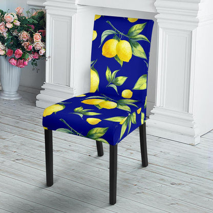 Lemon Pattern Print Design LM06 Dining Chair Slipcover-JORJUNE.COM