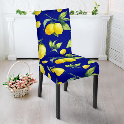 Lemon Pattern Print Design LM06 Dining Chair Slipcover-JORJUNE.COM