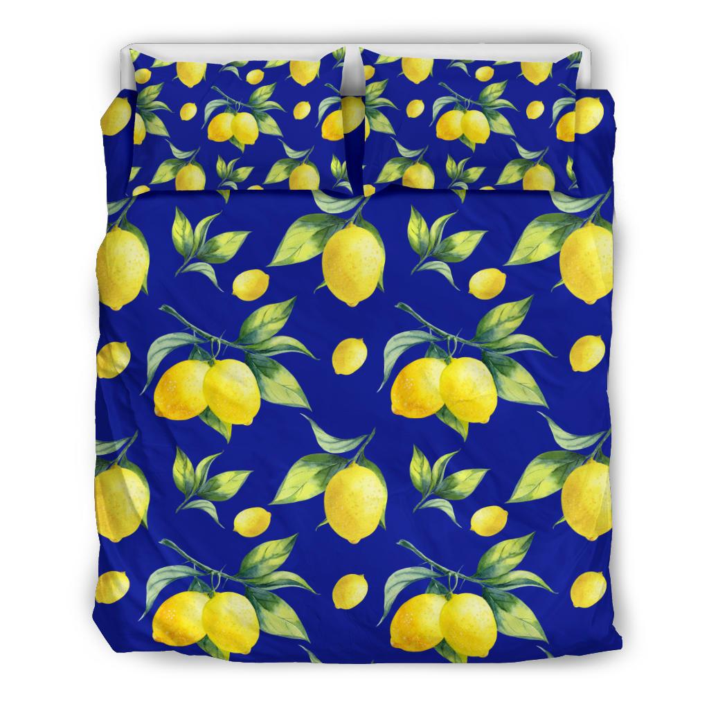 Lemon Pattern Print Design LM06 Duvet Cover Bedding Set-JORJUNE.COM