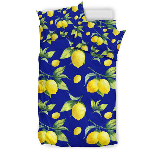 Lemon Pattern Print Design LM06 Duvet Cover Bedding Set-JORJUNE.COM