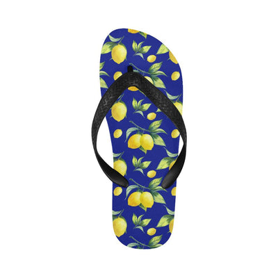 Lemon Pattern Print Design LM06 Flip Flops-JorJune