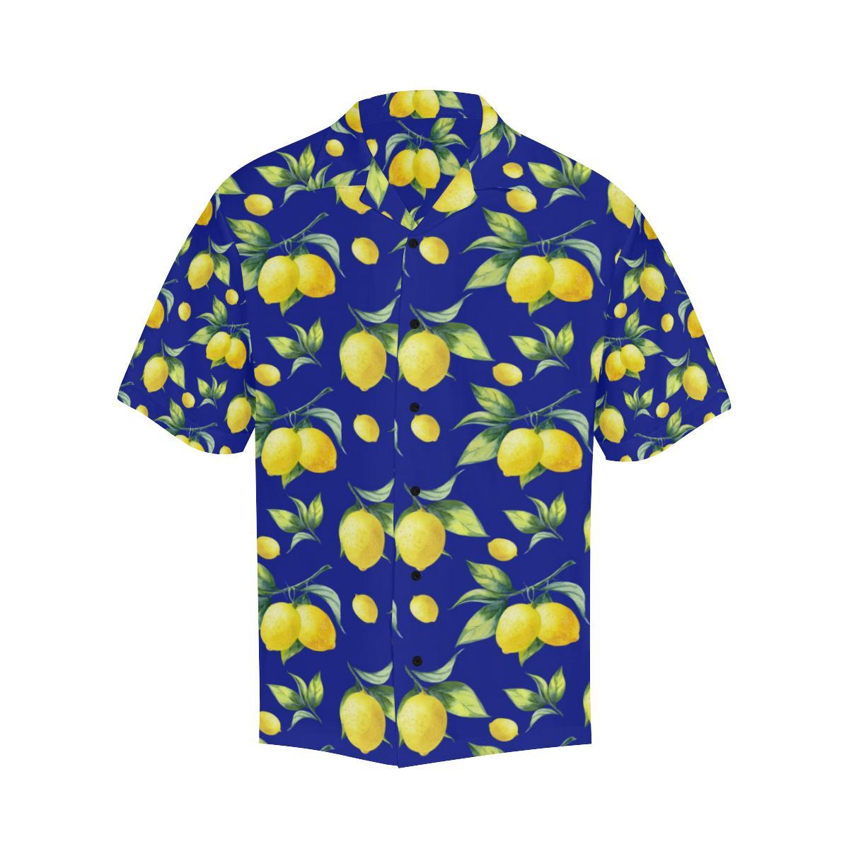 Lemon Pattern Print Design LM06 Men Hawaiian Shirt-JorJune
