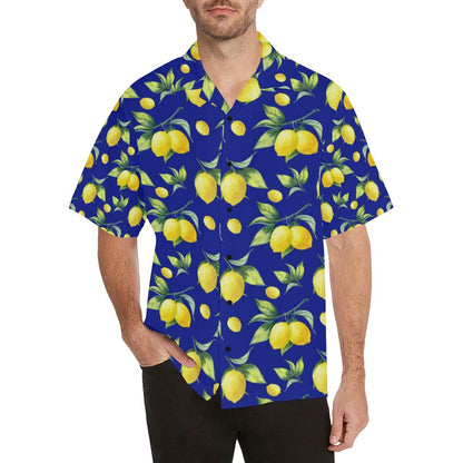Lemon Pattern Print Design LM06 Men Hawaiian Shirt-JorJune