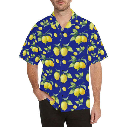 Lemon Pattern Print Design LM06 Men Hawaiian Shirt-JorJune