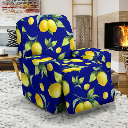 Lemon Pattern Print Design LM06 Recliner Slipcover-JORJUNE.COM