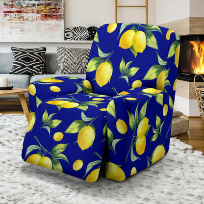 Lemon Pattern Print Design LM06 Recliner Slipcover-JORJUNE.COM