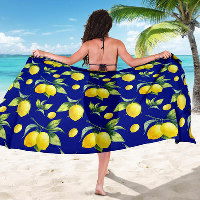 Lemon Pattern Print Design LM06 Sarong Pareo Wrap-JORJUNE.COM