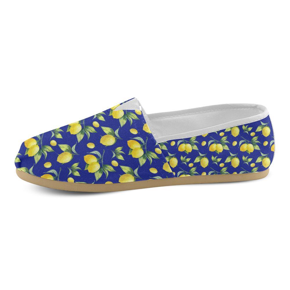 Lemon Pattern Print Design LM06 Women Casual Shoes-JorJune.com