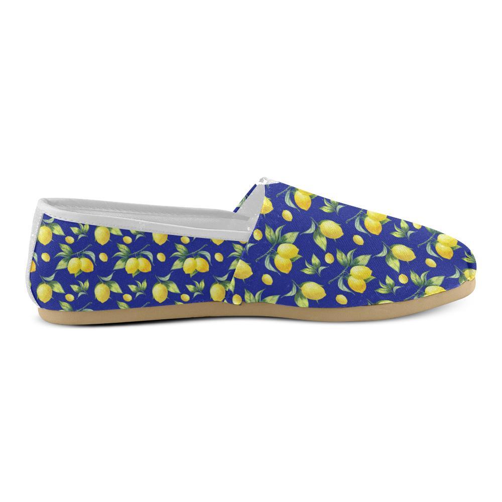 Lemon Pattern Print Design LM06 Women Casual Shoes-JorJune.com